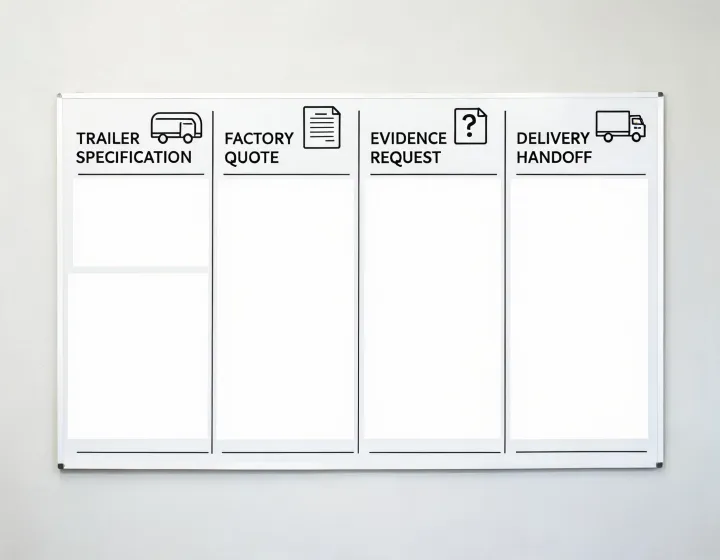 Buyer-side trailer sourcing workflow board