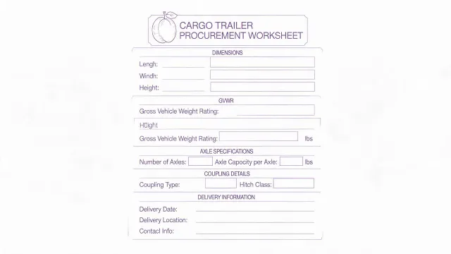 Trailer procurement worksheet illustration